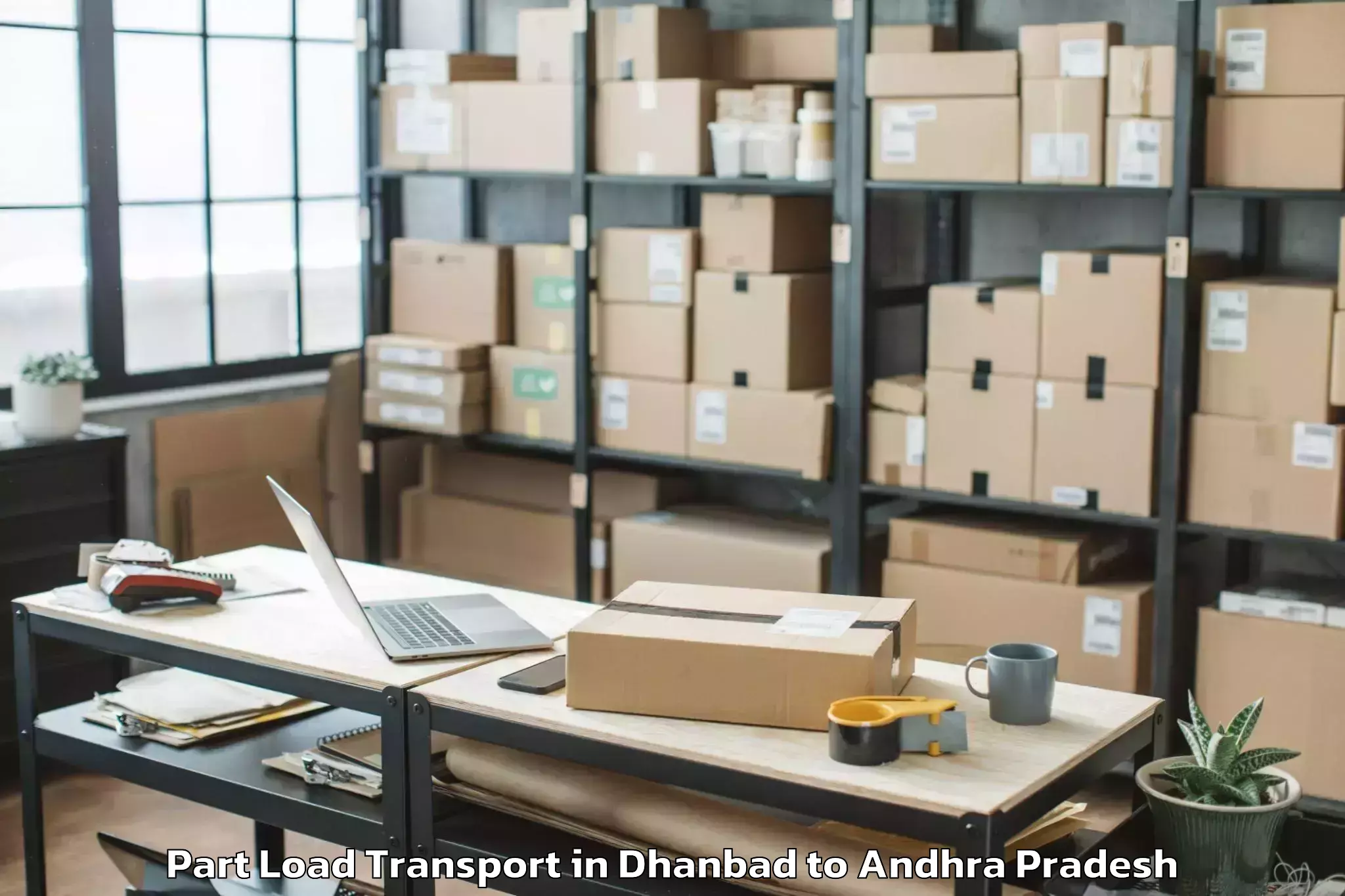 Easy Dhanbad to Reddigudem Part Load Transport Booking